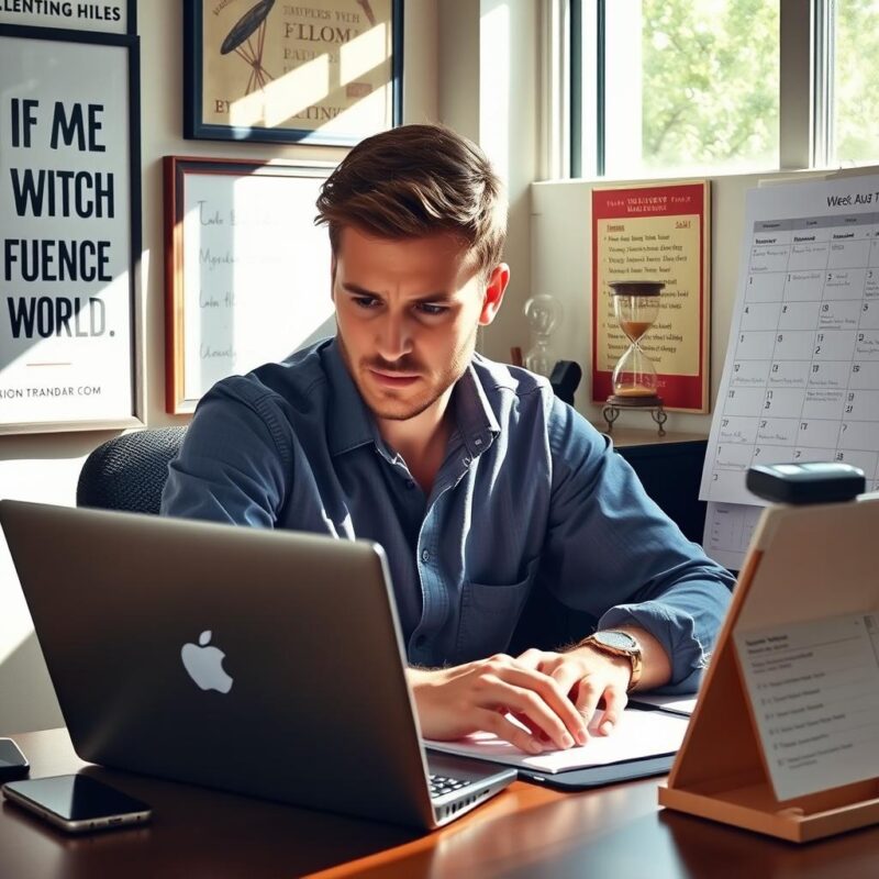 Como avaliar perfis e anúncios de acompanhantes: homem utilizando o computador para escolher com segurança.